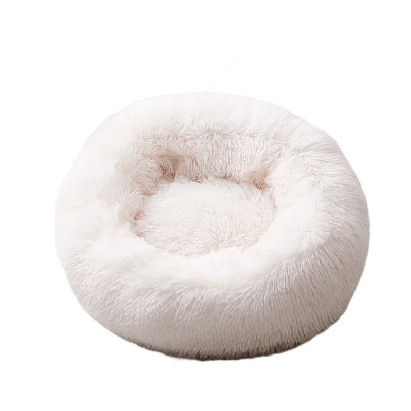 Lit Rond pour Animaux de Compagnie Extra-Large, Niche Respirante, Maisons Solides pour Grands Chiens et Chats, Sac de Couchage Antidérapant en Peluche