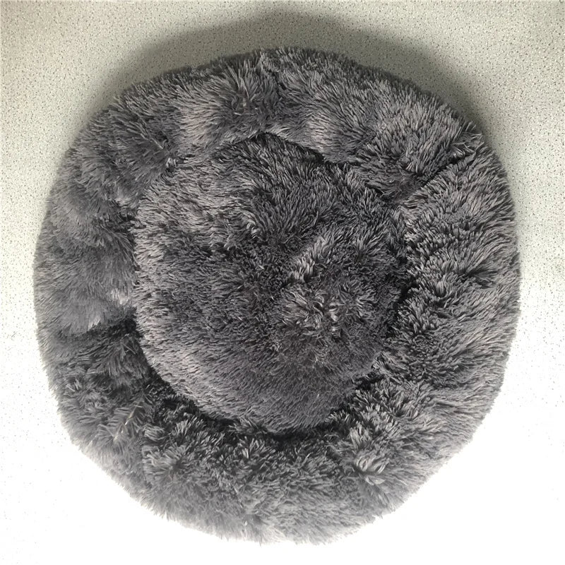 Lit Rond pour Animaux de Compagnie Extra-Large, Niche Respirante, Maisons Solides pour Grands Chiens et Chats, Sac de Couchage Antidérapant en Peluche