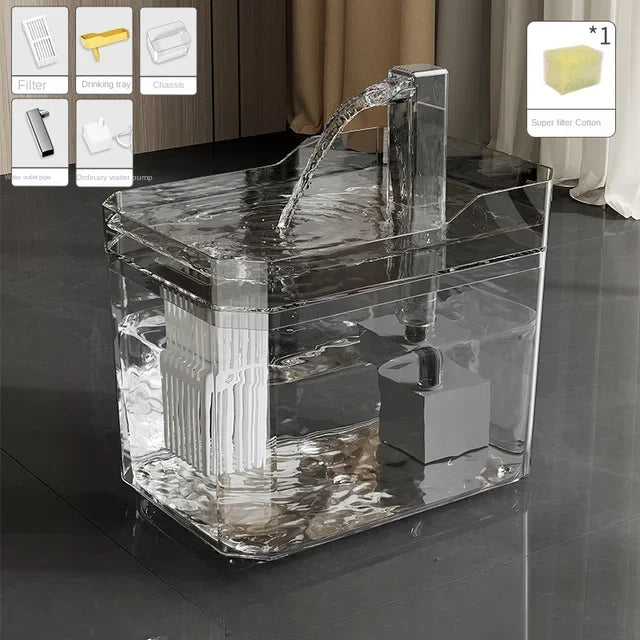 Distributeur d’Eau Automatique 1,5 L – Fontaine Silencieuse & Moderne pour Chats et Petits Chiens
