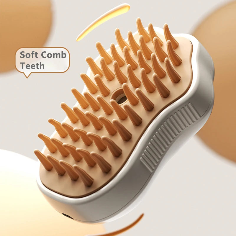 Brosse à vapeur 3 en 1, brosse à vapeur électrique pour chat et chien confort extra