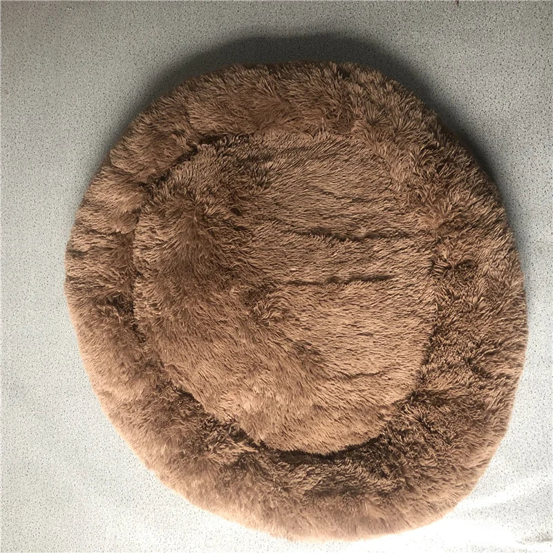 Lit Rond pour Animaux de Compagnie Extra-Large, Niche Respirante, Maisons Solides pour Grands Chiens et Chats, Sac de Couchage Antidérapant en Peluche