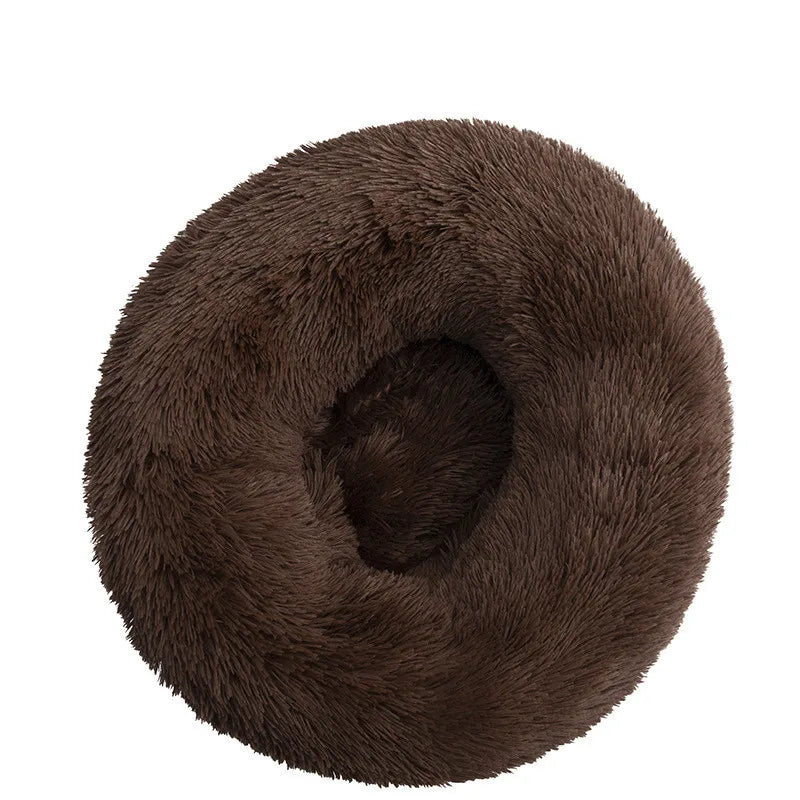 Lit Rond pour Animaux de Compagnie Extra-Large, Niche Respirante, Maisons Solides pour Grands Chiens et Chats, Sac de Couchage Antidérapant en Peluche