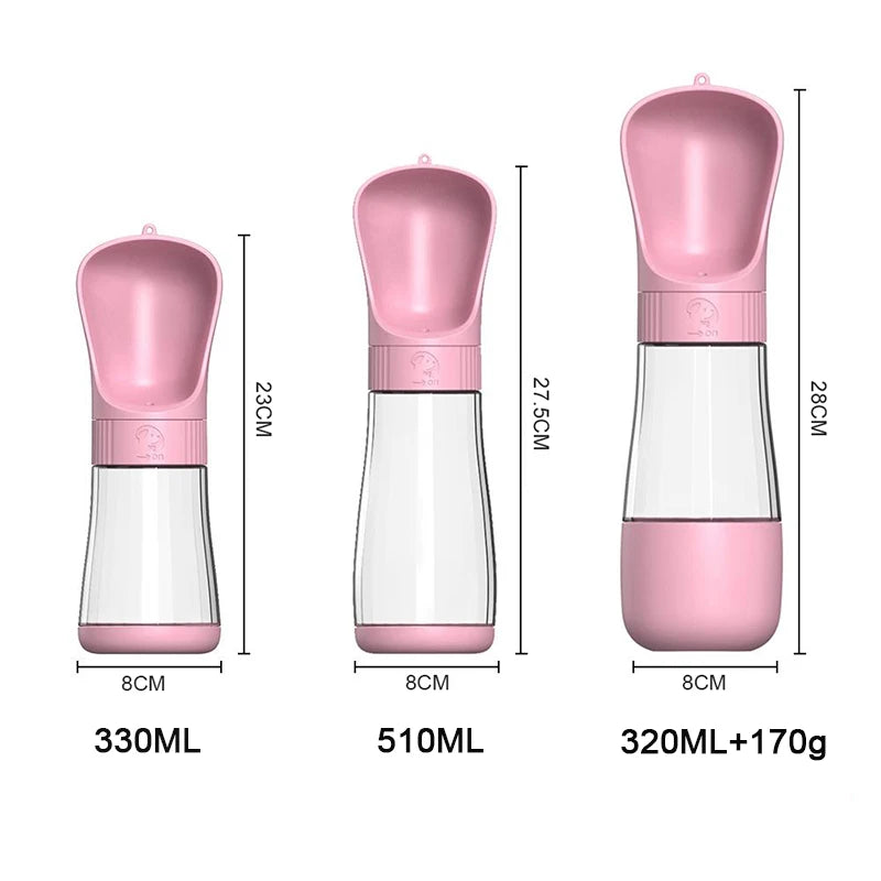 🐾 Bouteille d’Eau & Gamelle 2-en-1 pour Chiens et Chats – Portable & Étanche