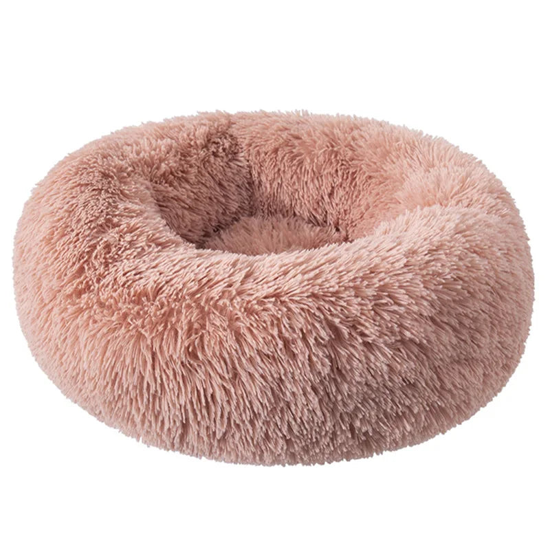 Lit Rond pour Animaux de Compagnie Extra-Large, Niche Respirante, Maisons Solides pour Grands Chiens et Chats, Sac de Couchage Antidérapant en Peluche