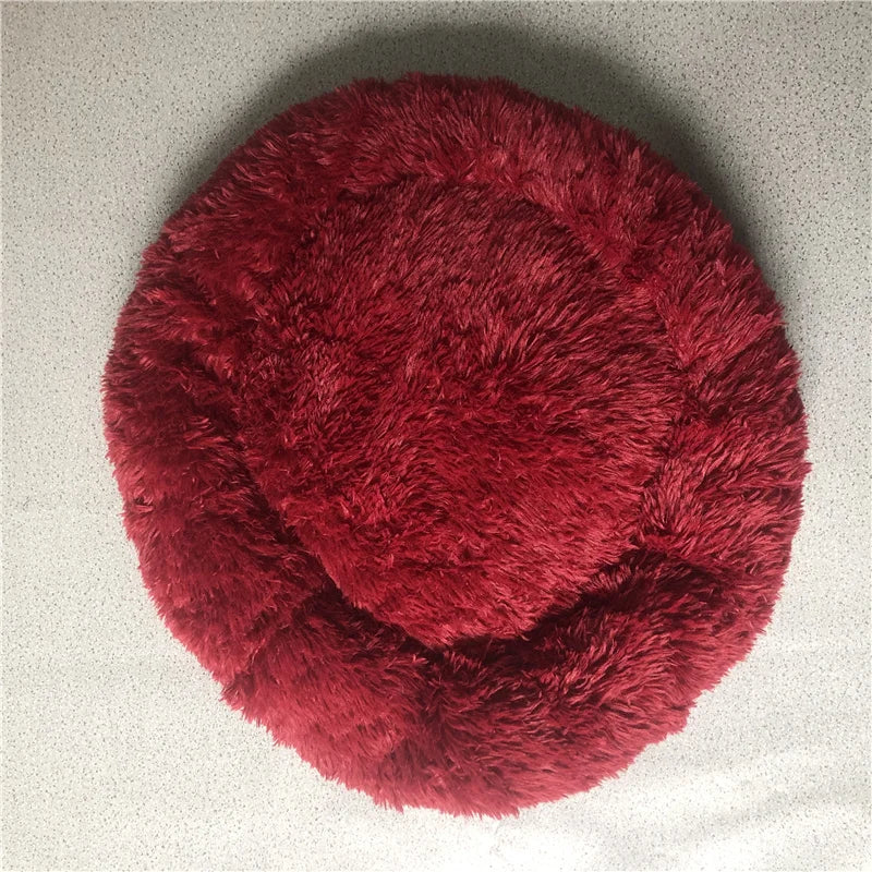 Lit Rond pour Animaux de Compagnie Extra-Large, Niche Respirante, Maisons Solides pour Grands Chiens et Chats, Sac de Couchage Antidérapant en Peluche