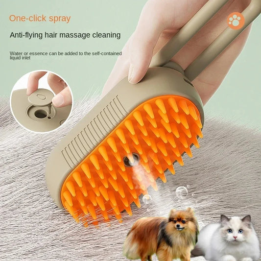 ✨ Brosse Vapeur Électrique 3-en-1 – Pour Chiens & Chats