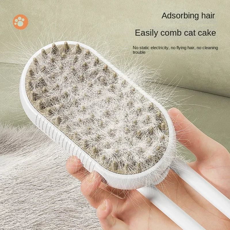 ✨ Brosse Vapeur Électrique 3-en-1 – Pour Chiens & Chats