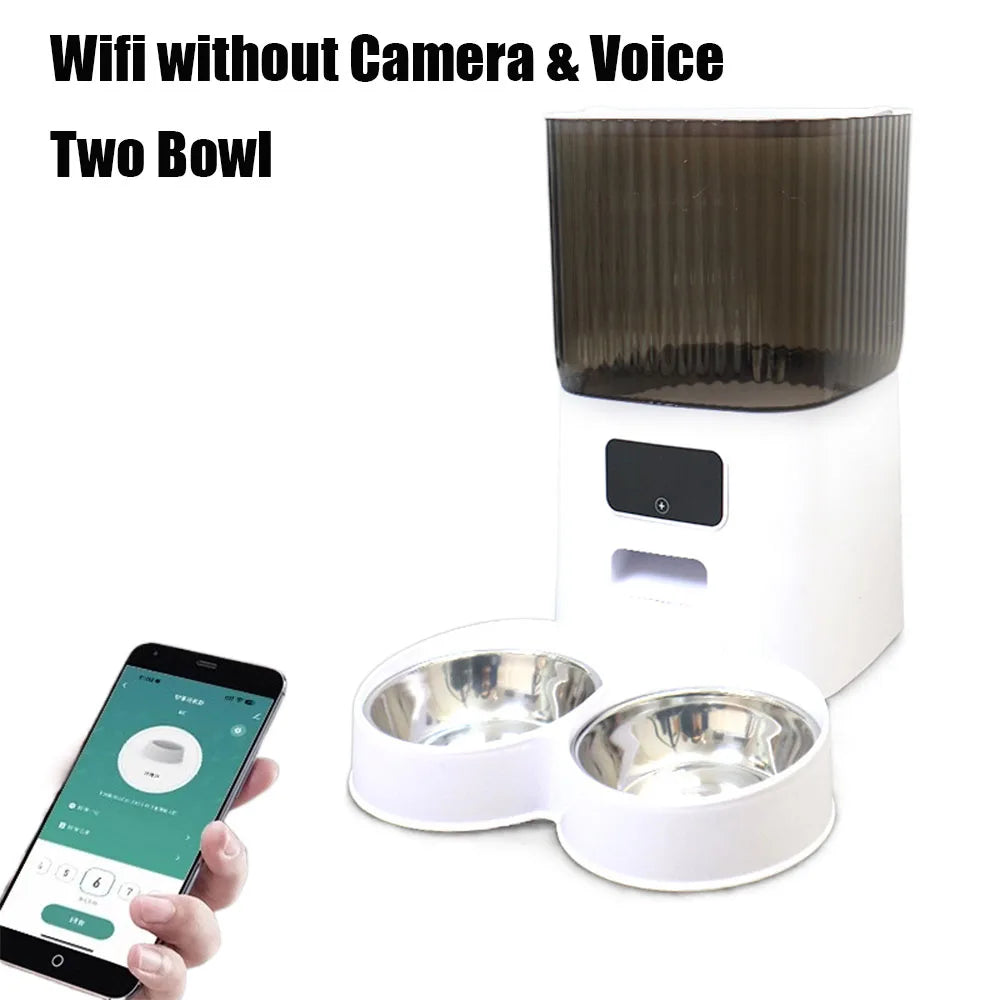 🐾 Mangeoire Connectée 5L pour Chats – Programmation via App, Caméra HD & Audio Interacti