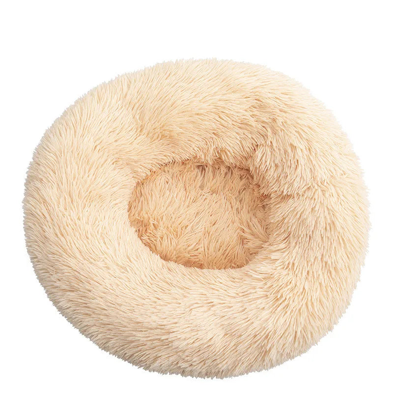 Lit Rond pour Animaux de Compagnie Extra-Large, Niche Respirante, Maisons Solides pour Grands Chiens et Chats, Sac de Couchage Antidérapant en Peluche
