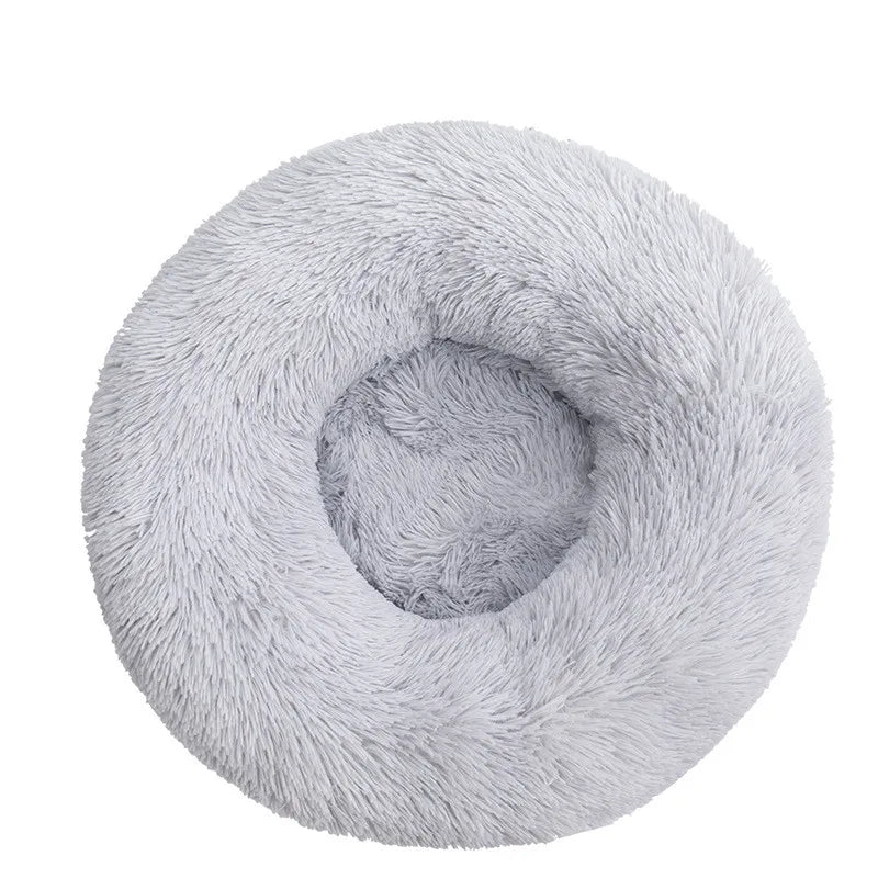 Lit Rond pour Animaux de Compagnie Extra-Large, Niche Respirante, Maisons Solides pour Grands Chiens et Chats, Sac de Couchage Antidérapant en Peluche